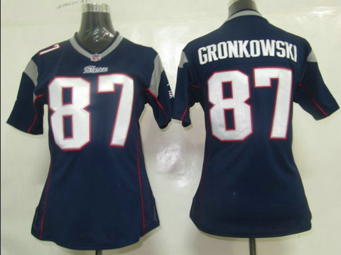 Nike Game Blue nfl Women Jerseys New England Patriots 87 Gronkowski